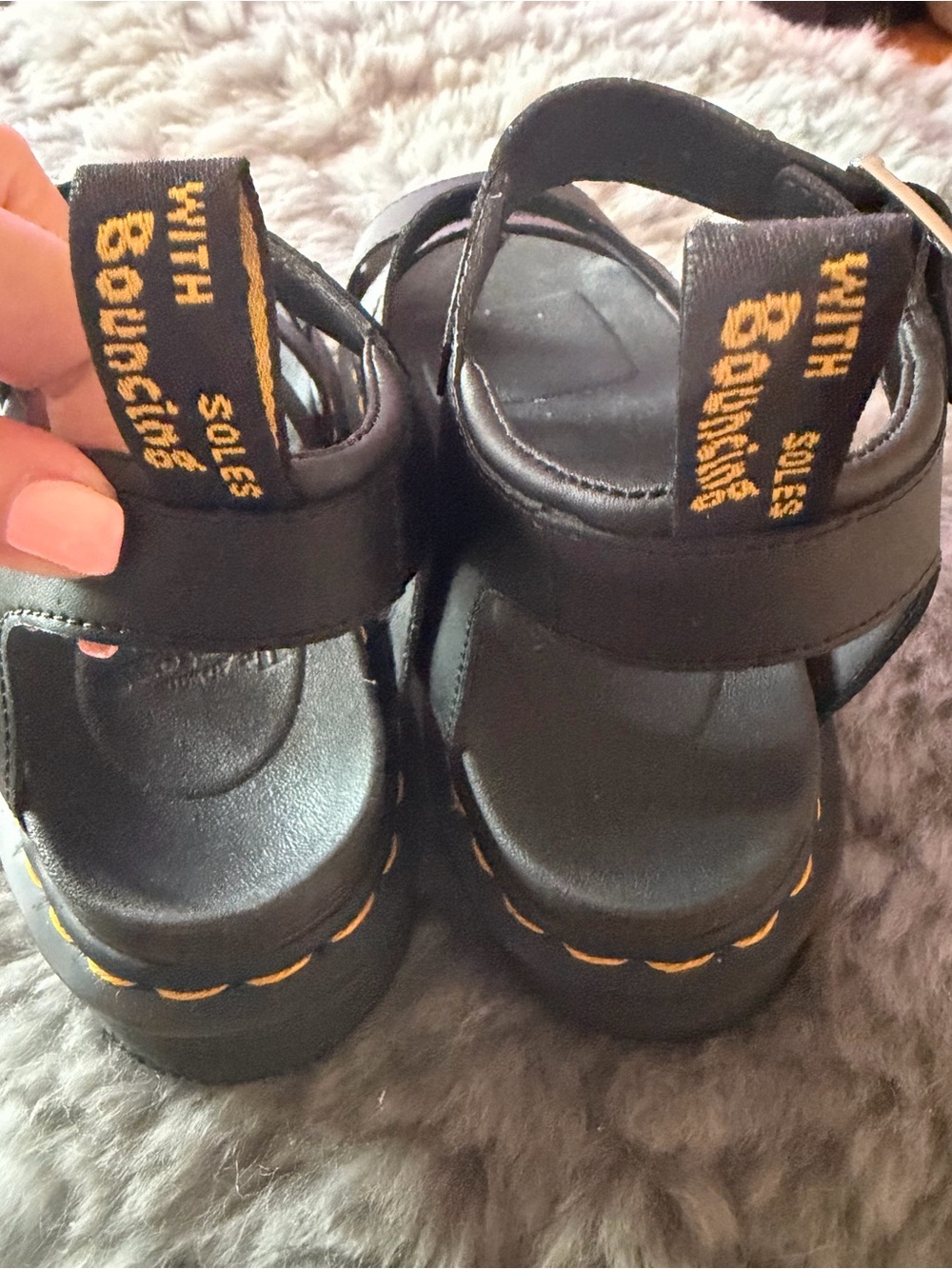 Dr. Martens Black Platform Gladiator Sandals. Size 7 but they fit 8.5, EU 38 - Picture 8 of 15